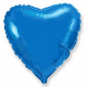 Сердце синий металлик 45 см.